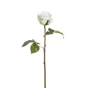 Tallo de rosa artificial blanca h53