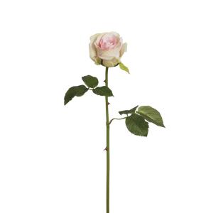 Tallo de rosa artificial rosa claro h53