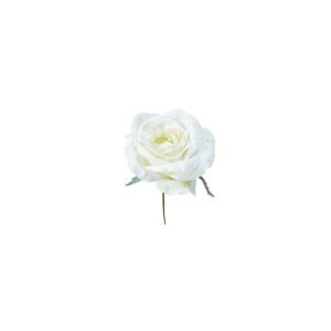 Tallo de rosa para clavar en espuma artificial blanca h18
