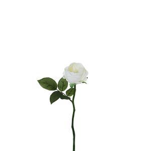 Tallo de rosa waterproof cerrada artificial blanca h32