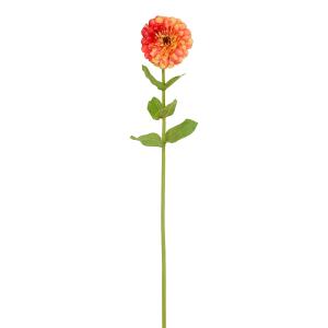 Tallo de zinnia artificial naranja h68