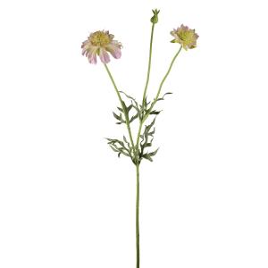 Tallo scabiosa con flores artificial malva h50