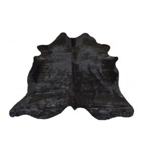 Tapete de piel de vaca negro de 218 x 225 cm