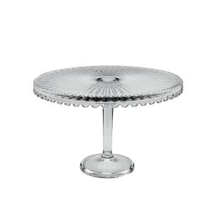Tartera grande de cristal con pie 32x32x21cm