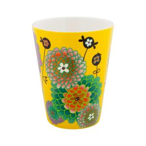 Taza  45 cl  amarillo porcelana china  12 x 0 x 6 cm