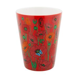 Taza  45 cl  rojo porcelana china  12 x 0 x 6 cm