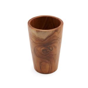 Taza baja de madera de teca