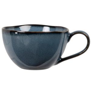 Taza de cerámica azul