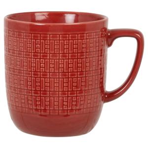 Taza de cerámica color roja