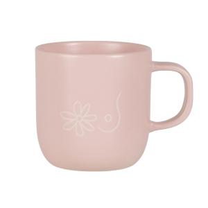 Taza de gres rosa