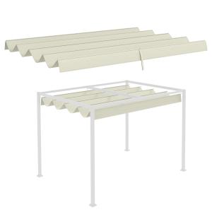 Techo de pérgola 286x245 cm crema