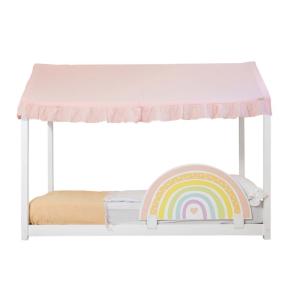Techo para cama montessori algodón rosa 40x200,5x100cm