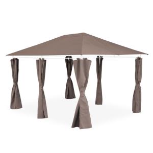 Tela de techo con cortinas 3x4m, pardo