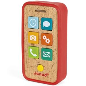 Teléfono sonoro de madera