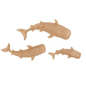 Tiburones de papel trenzado para decorar la pared (3), 47x9…