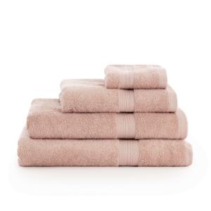 Toalla 100% algodón peinado 650 gr rosa claro 100x150 cm