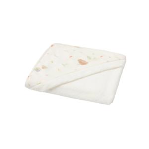 Toalla capucha animales del bosque blanco 80x80