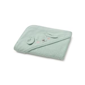 Toalla capucha cara animal caru color azul aqua.  (toalla c…
