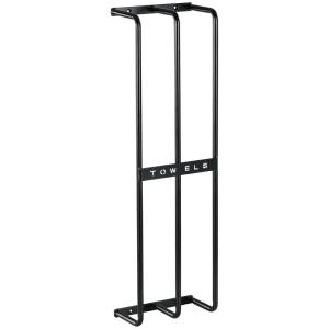 Toallero de baño 21x12x74 cm negro