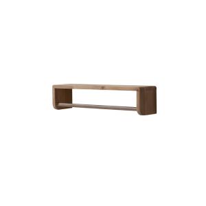 Toallero de pared de acacia maciza de 60 cm
