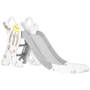 Tobogán para niños 157x46.5x80 cm gris y blanco