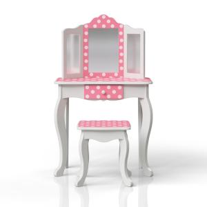 Tocador de juguete para niñas, 100cm, rosa/blanco