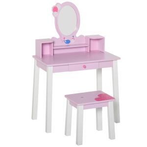Tocador infantil con taburete 60x34x93 cm multicolor