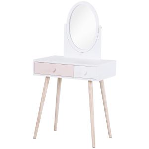 Tocador infantil de madera rosa 69 x 49 x 136 cm