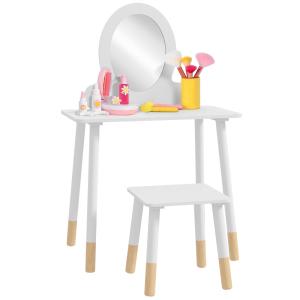 Tocador para niñas 60x34x91 cm blanco