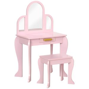 Tocador para niños 52x32x85 cm rosa
