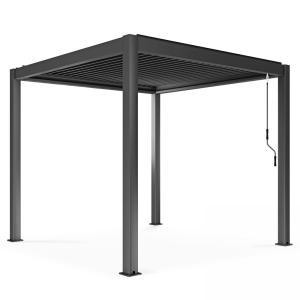 Toldo bioclimático autoportante gris de 3 x 3 x 25 m