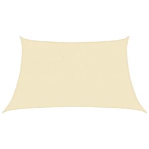 Toldo de vela poliéster beige 160 g/m² 3/4x2 m