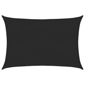 Toldo de vela poliéster negro 160 g/m² 2x3 m