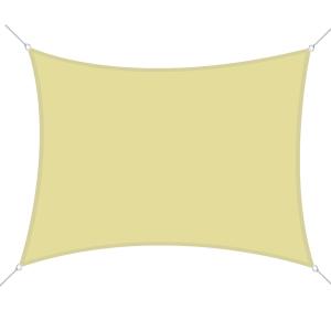 Toldo de vela rectangular 300 x 300 cm color amarillo
