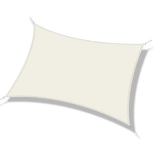 Toldo de vela rectangular beige 300 x 400 cm