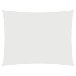Toldo de vela rectangular tela oxford blanco 4x6 m