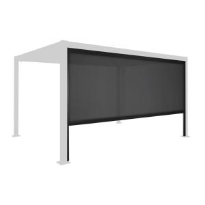 Toldo latera para pérgola, 4m , negro