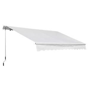 Toldo manual plegable 350x250 cm blanco