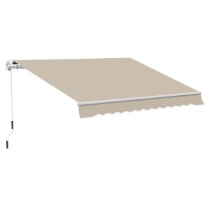 Toldo manual plegable 395x245x151.5 cm beige