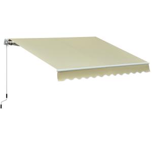 Toldo manual plegable beige 295 x 250 cm