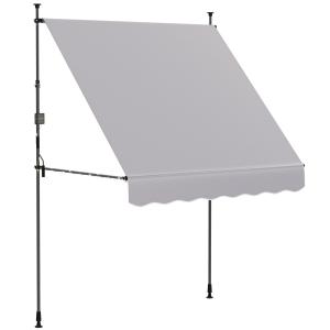 Toldo manual retráctil 200x120x310 cm gris