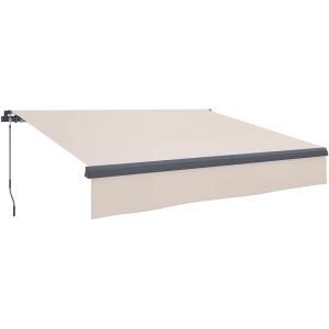 Toldo manual retráctil 295x200x400 cm crema