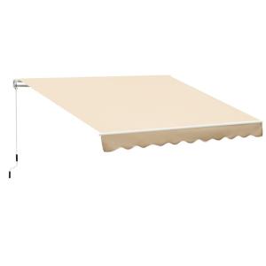 Toldo manual retráctil 295x245x151.5 cm beige