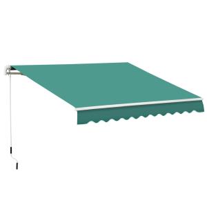 Toldo manual retráctil 295x245x151.5 cm verde