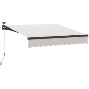 Toldo manual retráctil 295x250x150 cm crema