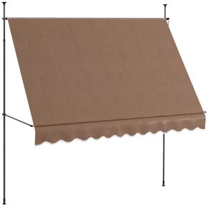 Toldo manual retráctil 300x120x300 cm café
