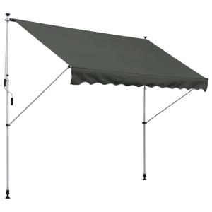 Toldo manual retráctil 300x150x280 cm gris