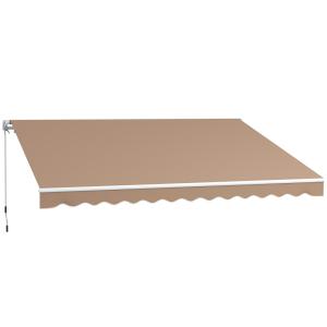 Toldo manual retráctil 350x250 cm marrón