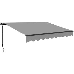 Toldo manual retráctil 360x220x150 cm gris