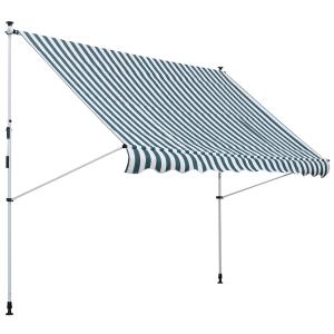 Toldo manual retráctil verde 300 x 150 x 280 cm